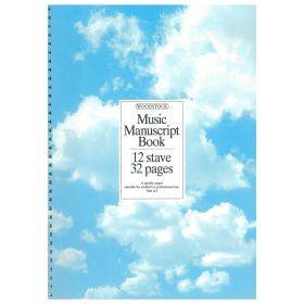 Music Manuscript Book: 12 Stave - 32 pages (A4) Spiral